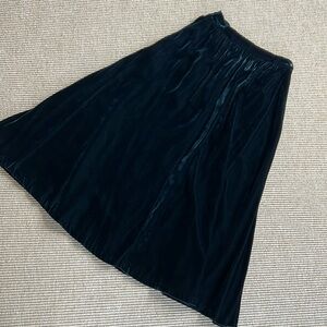 Vintage Anne Klein Black Velvet Midi/Maxi Skirt